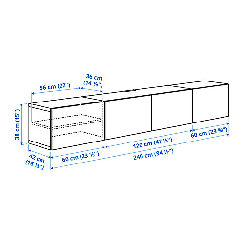 BESTÅ, mueble para TV+puertas. 5 de 5 abrir diálogo