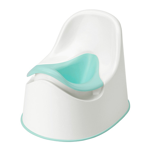 Aseo para niños pequeños, asiento blanco y turquesa