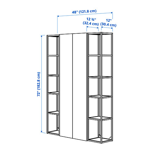 Measurement Illustration - ENHET storage combination