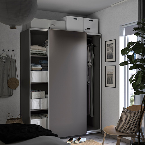 PAX / HASVIK, wardrobe with sliding doors. 3 of 4 open dialog