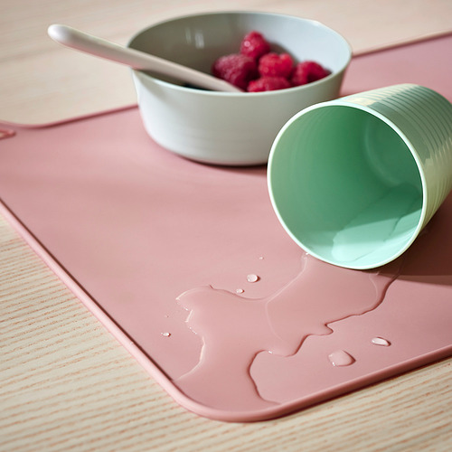 Mantel individual de silicona con diseño de gato protege la mesa, atrapa derrames, fácil de limpiar.