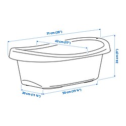 Measurement Illustration - LÄTTSAM baby bath