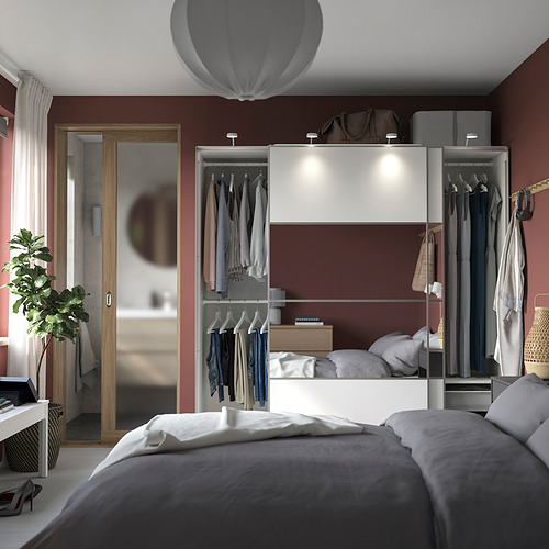 PAX / MEHAMN / AULI, wardrobe with sliding doors. 3 of 3 open dialog