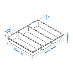 Ilustración de medidas - UPPDATERA bandeja para cubiertos