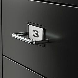 Measurement Illustration - HELMER drawer unit on casters