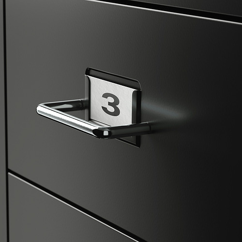 Measurement Illustration - HELMER drawer unit on casters