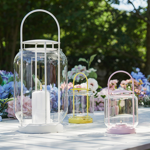 TOFSAND, lantern for tealight, indoor/outdoor. 2 of 3 open dialog
