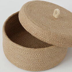 LJUNGAN basket with lid