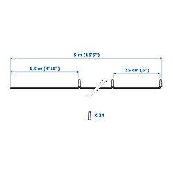 Measurement Illustration - LEDFYR LED string light with 24 lights