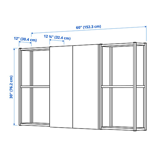 Measurement Illustration - ENHET storage combination