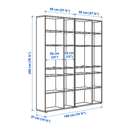 Measurement Illustration - VIHALS shelving