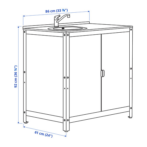 GRILLSKÄR, kitchen sink unit/cabinet, outdoor. 8 of 8 open dialog