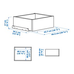 Measurement Illustration - KOMPLEMENT drawer
