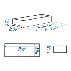Measurement Illustration - KOMPLEMENT drawer