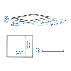 Measurement Illustration - KOMPLEMENT pull-out tray