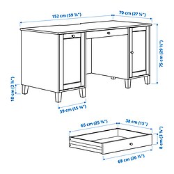 Measurement Illustration - IDANÄS desk