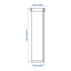 Measurement Illustration - FRIDANS blackout roller blind
