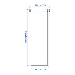Measurement Illustration - FRIDANS blackout roller blind