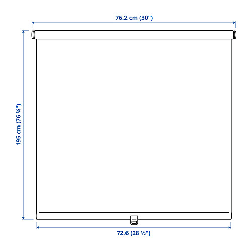 Measurement Illustration - SANDVEDEL roller blind