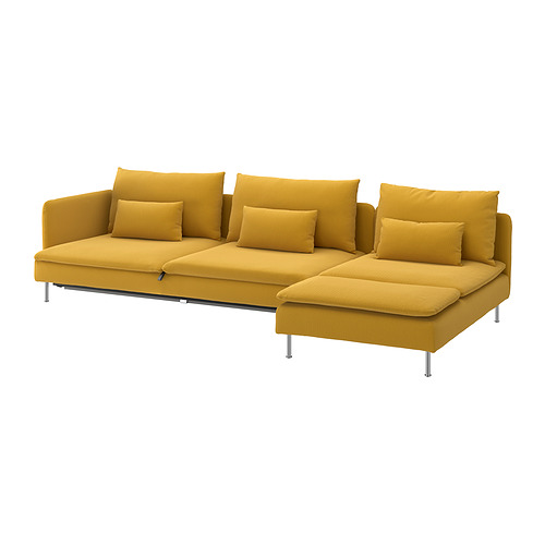 SÖDERHAMN, 4-seat sofa-bed with chaiselongue . 1 of 8 open dialog