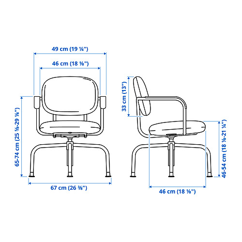 MULLSJÖ, swivel chair. 2 of 8 open dialog