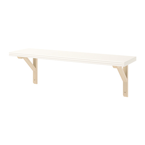 Estantería BERGSHULT blanca, bordes biselados, tableros de partículas y álamo, minimalista.