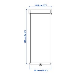 Measurement Illustration - TRETUR blackout roller blind