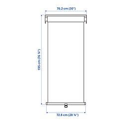Measurement Illustration - TRETUR blackout roller blind