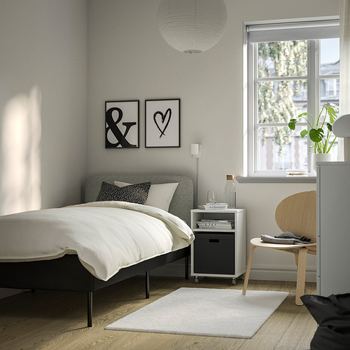 SLATTUM, upholstered bed frame. 2 of 7 open dialog