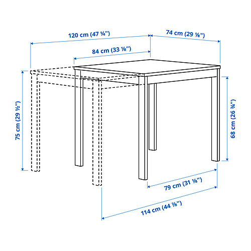 VIHALS, mesa extensible. 7 de 7 abrir diálogo