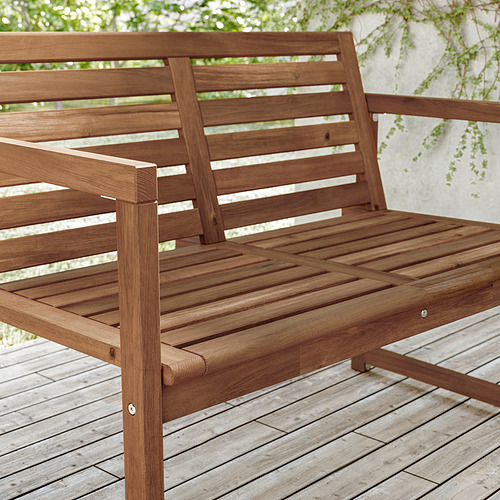 NÄMMARÖ, bench with backrest outdoor. 7 of 8 open dialog