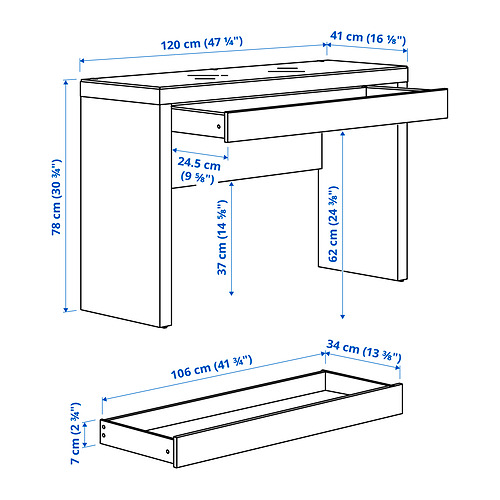 MALM, dressing table. 6 of 6 open dialog