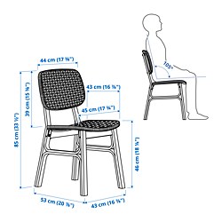 Measurement Illustration - VOXLÖV chair
