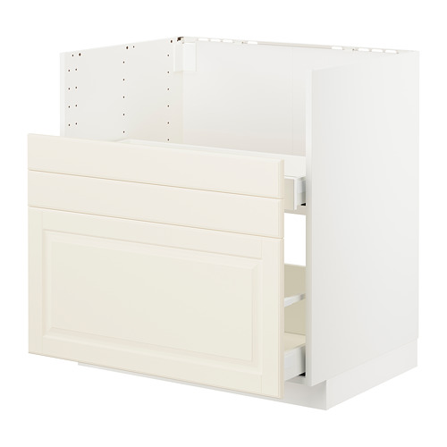 Mueble de cocina METOD con cajones, minimalista moderno, acabado blanco roto.