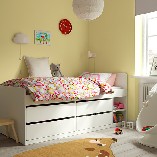 SLÄKT, bed with storage and LURÖY slatted bedbase. 3 of 5 open dialog