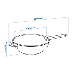 Measurement Illustration - IKEA 365+ wok