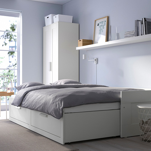 BRIMNES, daybed frame Twin with 2 drawers, without mattress. 2 of 8 open dialog