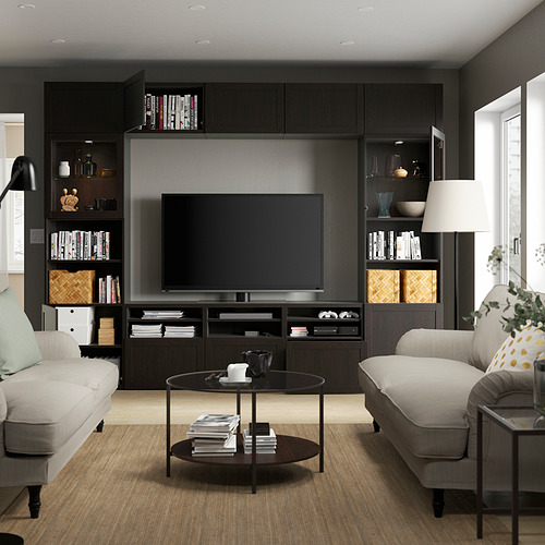 BESTÅ, TV storage combination with drawer rail, soft close. 2 of 10 open dialog