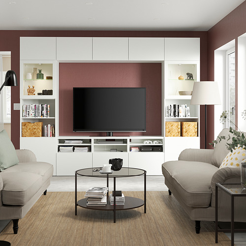 BESTÅ, TV storage combination with drawer rail, push-open. 3 of 10 open dialog