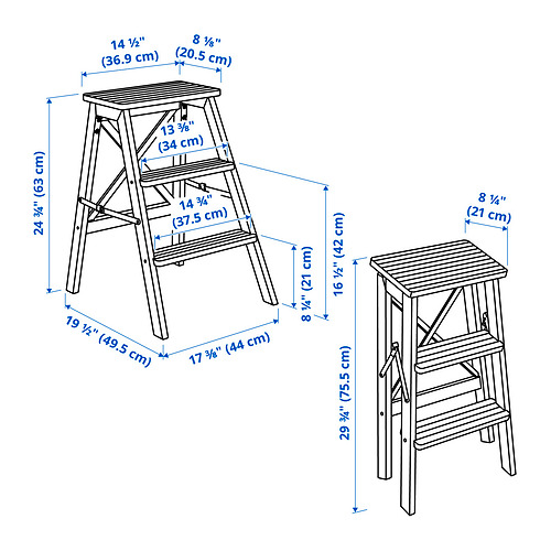 BEKVÄM, stepladder, 3 steps. 4 of 4 open dialog
