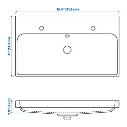 Measurement Illustration - BACKSJÖN sink