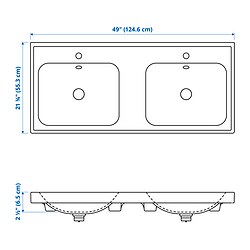 Measurement Illustration - ORRSJÖN double sink