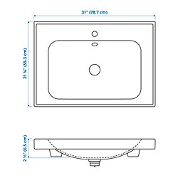 Measurement Illustration - ORRSJÖN sink
