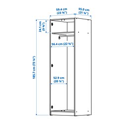 Measurement Illustration - GURSKEN wardrobe