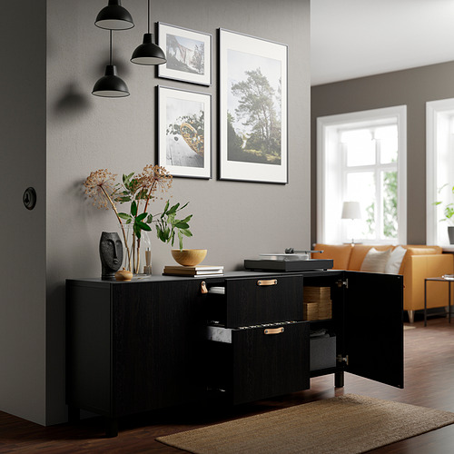 BESTÅ, mueble sala con guía para gaveta, apertura presión. 2 de 9 abrir diálogo
