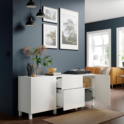BESTÅ, mueble sala con guía para gaveta, apertura presión. 2 de 9 abrir diálogo