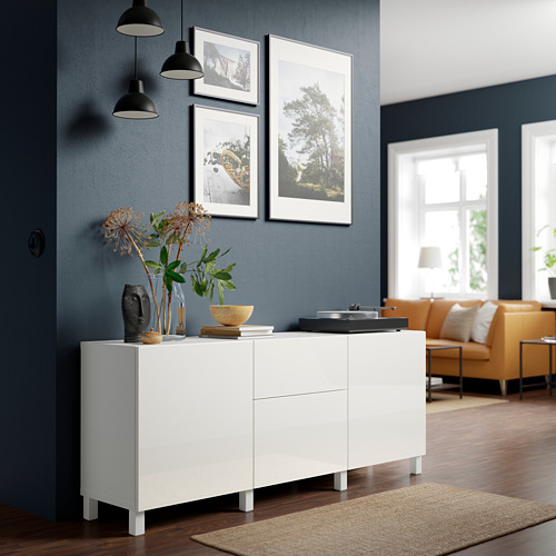 BESTÅ, mueble sala con guía para gaveta, apertura presión. 3 de 9 abrir diálogo