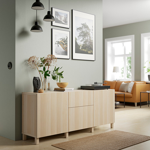 BESTÅ, sideboard with drawer runner, soft-closing. 3 of 8 open dialog