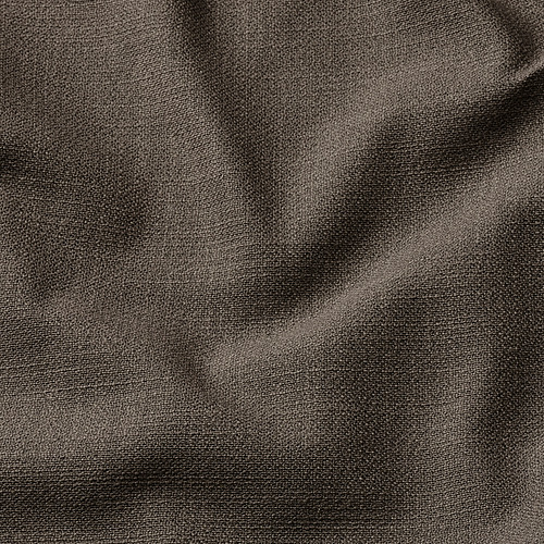 Un primer plano de una tela texturizada de color marrón oscuro con un brillo sutil, probablemente una funda de sofá, que muestra su calidad y textura.