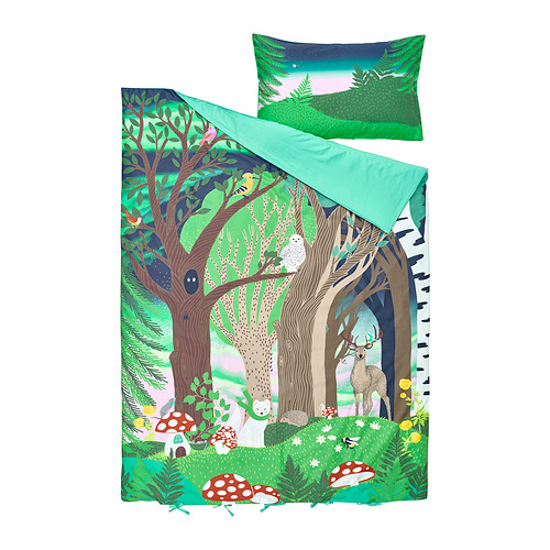 SKOGSDUVA, Cover de duvet y funda de almohada. 2 de 7 abrir diálogo